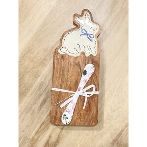 Easter Bunny Cheese Board with Knife